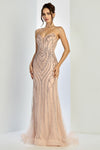 Load image into Gallery viewer, Prom Dresses Long Formal Beaded Evening Prom Dress Rose Gold