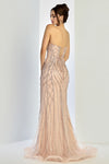Load image into Gallery viewer, Prom Dresses Long Formal Beaded Evening Prom Dress Rose Gold