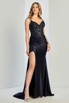Load image into Gallery viewer, Prom Dresses Prorm Long Fitted Formal Lace Corset Dress Navy