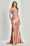 Load image into Gallery viewer, Prom Dresses Prorm Long Fitted Formal Lace Corset Dress Rose