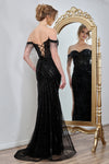 Load image into Gallery viewer, Prom Dresses Fitted Long Formal Beaded Prom Corset Dress Silver