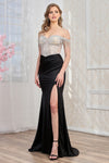 Load image into Gallery viewer, Prom Dresses Prom Long Fitted Corset Formal Beaded Dress Black