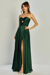 Load image into Gallery viewer, Prom Dresses A Line Prom Long Formal Pleated Dress Emerald