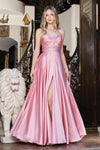 Load image into Gallery viewer, Prom Dresses A Line Prom Long Formal Pleated Dress Rose