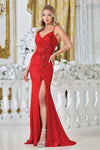 Load image into Gallery viewer, Prom Dresses Long Formal Fitted Prom Dress Red