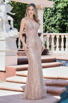 Load image into Gallery viewer, Prom Dresses Long Fitted Formal Prom Beaded Dress Navy
