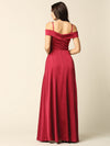 Load image into Gallery viewer, Off-Shoulder Satin A-Line Evening Gown With Slit By LA Merchandise LAV3355 - - Formal Dress LAV