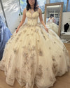 Load image into Gallery viewer, LA Merchandise LA282 Off-Shoulder Quinceañera Gown with Rhinestone Corset - - Quinceanera Dress LA Merchandise