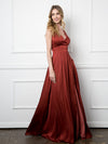 Load image into Gallery viewer, Formal Sleeveless Long Bridesmaid Dress By LA Merchandise LAV3423 - Rust - Bridesmaids Dress LAV