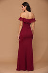 Cargar imagen en el visor de la galería, Long Off-Shoulder Chiffon Dress By LA Merchandise LAV3438 - - Long Bridesmaids Dress LAV