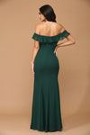 Cargar imagen en el visor de la galería, Long Off-Shoulder Chiffon Dress By LA Merchandise LAV3438 - - Long Bridesmaids Dress LAV