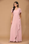 Load image into Gallery viewer, Long Formal Ruffle Sleeve Chiffon Evening Dress By LA Merchandise LAV3442 - - Formal Dress LAV