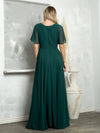 Load image into Gallery viewer, LAV3468 Wholesale Short Bell Sleeve Mother of the Bride Dress with Round Keyhole Neckline