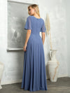 Load image into Gallery viewer, LAV3468 Wholesale Short Bell Sleeve Mother of the Bride Dress with Round Keyhole Neckline