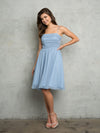 Load image into Gallery viewer, Short Simple Wedding Dress with Pockets By LA Merchandise LAV3481 - Dusty Blue - Wedding Dresses LAV