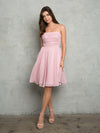 Load image into Gallery viewer, Short Simple Wedding Dress with Pockets By LA Merchandise LAV3481 - Dusty Rose - Wedding Dresses LAV