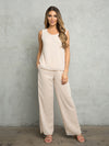 Load image into Gallery viewer, Wholesale Three-Piece Chiffon Pant Set with Wide-Leg Pants Formal Outfit by LAV3483 - - Mother of the Bride Dresses LAV
