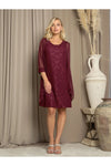 Load image into Gallery viewer, Short Mother of the Bride Dress with Sheer Jacket By LA Merchandise LAV3490 - - Mother of the Bride Dresses LAV