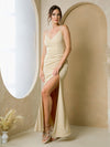 Load image into Gallery viewer, Formal Long Fitted Bridesmaids Evening Dress By LA Merchandise LAV3492 - Champagne - Prom Dresses LAV