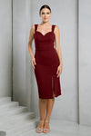 Load image into Gallery viewer, Sleeveless Fitted Midi Length Dress By LA Merchandise LAV3493 - Burgundy - Cocktail Dresses LAV