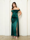 Load image into Gallery viewer, Long Slit Fitted Formal Prom Dress By LA Merchandise LAV3503 - Hunter Green - Prom Dresses LAV