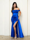 Load image into Gallery viewer, Long Slit Fitted Formal Prom Dress By LA Merchandise LAV3503 - Royal - Prom Dresses LAV