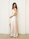 Load image into Gallery viewer, Long A-Line Prom Dress With Slit And Pockets By LA Merchandise LAV3506 - - Prom Dresses LAV