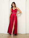Load image into Gallery viewer, Long A-Line Prom Dress With Slit And Pockets By LA Merchandise LAV3506 - - Prom Dresses LAV