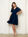 Load image into Gallery viewer, Knee-Length A-Line Cocktail Dress By LA Merchandise LAV3508 - Navy - Cocktail Dresses LAV