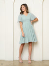 Load image into Gallery viewer, Knee-Length A-Line Cocktail Dress By LA Merchandise LAV3508 - Sage - Cocktail Dresses LAV