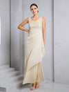 Load image into Gallery viewer, Long Overlay Bolero Woven Dress for Special Events By LA Merchandise LAV3517 - - Mother of the Bride Dresses LAV