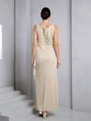 Load image into Gallery viewer, Long Overlay Bolero Woven Dress for Special Events By LA Merchandise LAV3517 - - Mother of the Bride Dresses LAV