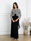 Load image into Gallery viewer, Long Overlay Bolero Woven Dress for Special Events By LA Merchandise LAV3517 - Black - Mother of the Bride Dresses LAV