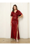 Load image into Gallery viewer, Long Formal Metallic Evening Dress By LA Merchandise LAV3521 - - Formal Dresses LAV