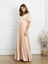 Load image into Gallery viewer, Long A-Line Formal Evening Dress With Structured Seams By LA Merchandise LAV3523