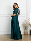 Load image into Gallery viewer, Long A-Line Formal Evening Dress With Structured Seams By LA Merchandise LAV3523