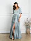 Load image into Gallery viewer, Long A-Line Formal Evening Dress With Structured Seams By LA Merchandise LAV3523