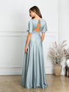 Load image into Gallery viewer, Long A-Line Formal Evening Dress With Structured Seams By LA Merchandise LAV3523