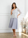 Load image into Gallery viewer, Short Mother Of The Bride Jacket Cocktail Dress Set By LA Merchandise LAV3530 - - Mother of the Bride Dresses LAV