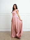Load image into Gallery viewer, A-Line Formal Prom Dress With Flutter Sleeves By LA Merchandise LAV3532 - Dusty Rose - Formal Dresses LAV