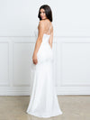 Load image into Gallery viewer, LAV3542 Wholesale Off-White Mermaid Dress with Cowl Neckline &amp; Thigh-High Slit Bridal Dress - - Wedding Dress LAV