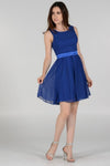 Load image into Gallery viewer, La Merchandise LAY7290 Sleeveless short chiffon bridesmaid Party dress - Royal - LAY