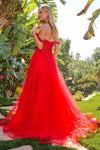 Load image into Gallery viewer, LAS3682 Wholesale Off-Shoulder Glitter Tulle Beaded Corset Bodice Gown with High Slit Prom Dress - - Long Prom Dress LAS