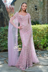 Load image into Gallery viewer, LAS3704 Wholesale Beaded Pearl Evening Gown with Sweetheart Neckline &amp; Lace-Up Corset Back - DUSTY ROSE - Long Formal Dress LAS