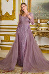 Load image into Gallery viewer, LAS3832 Wholesale Mauve Long Sleeve Sequin Beaded Mother of the Bride Dress V-Neck A-Line Evening Gown