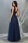 Load image into Gallery viewer, La Merchandise LA1799 Plus Size V-Neck Embroidered A-line Formal Gown - - LA Merchandise