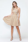 Load image into Gallery viewer, Wholesale Graduation Dress Asymmetrical One Shoulder Dress By LAF5272