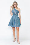 Load image into Gallery viewer, Wholesale Graduation Dress Asymmetrical One Shoulder Dress By LAF5272