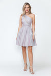 Load image into Gallery viewer, Wholesale Graduation Dress Asymmetrical One Shoulder Dress By LAF5272