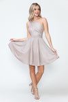 Load image into Gallery viewer, Wholesale Graduation Dress Asymmetrical One Shoulder Dress By LAF5272